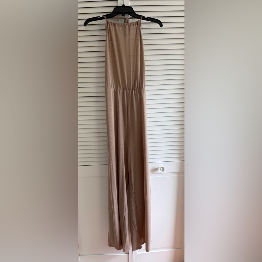 Elegant Tan Jumpsuit